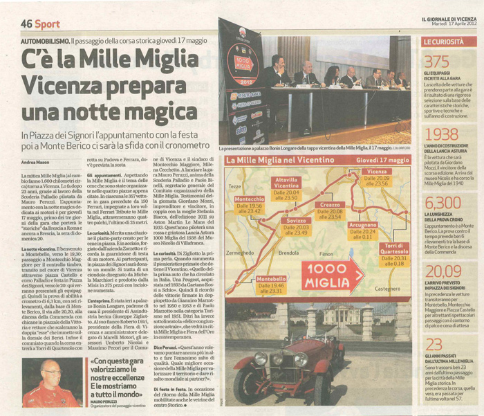 Il Giornale Di Vicenza - 17 Aprile 2012